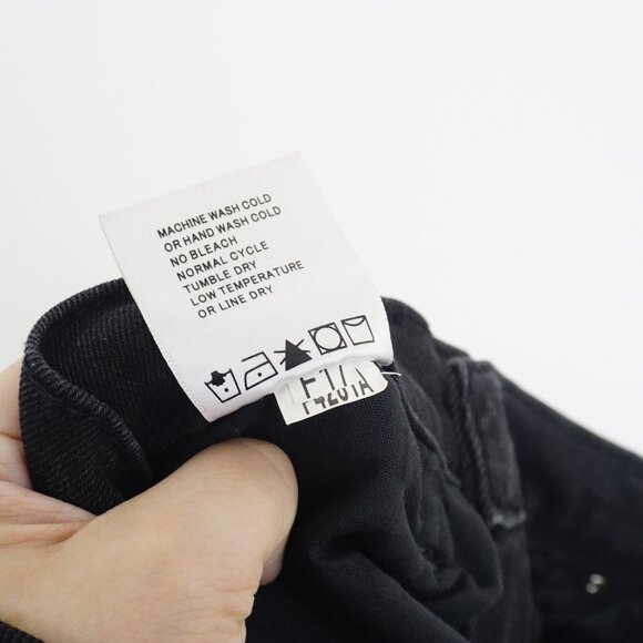 SALE DRIFTWOOD Candace Studded High Waist Straight Crop Black Jeans 26 - Picture 7 of 8